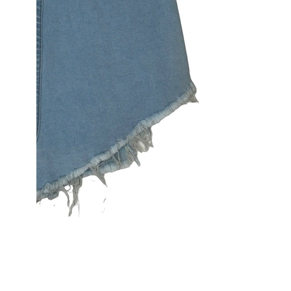 Shein Women's Sexy Shorts Ripped Raw Hem Stretch Mid-Rise Denim Blue 25 NWT - Picture 6 of 8